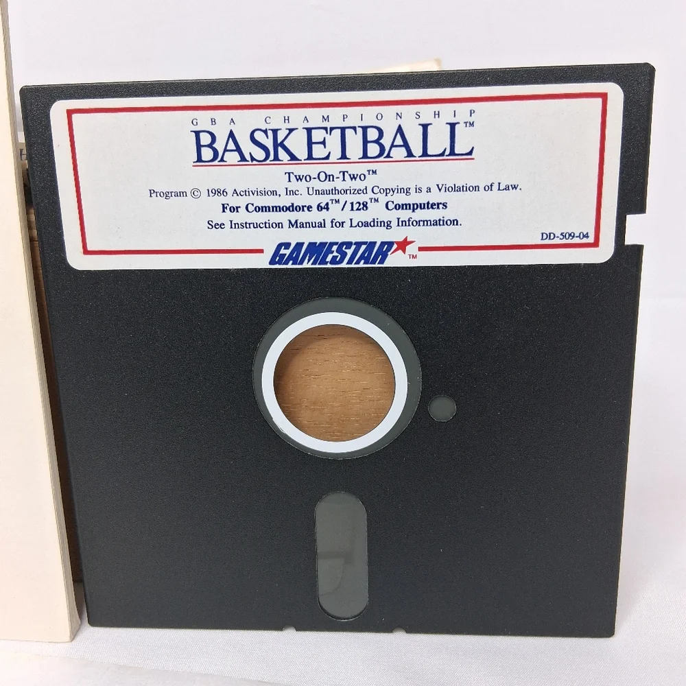 Commodore 64 128 GBA Championship 2 On 2 Diskette Computer Game 1986 Complete